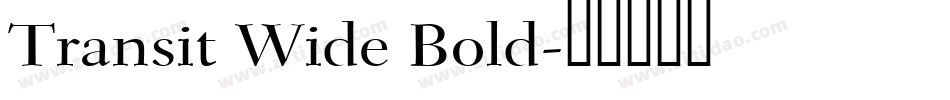 Transit Wide Bold字体转换